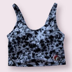 Buc-ee’s Black and White Tie Dye Athletic Crop Top Small